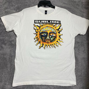 Sublime Graphic T-Shirt Mens Large White 40oz to Freedom‎ Sun Tultex Tee